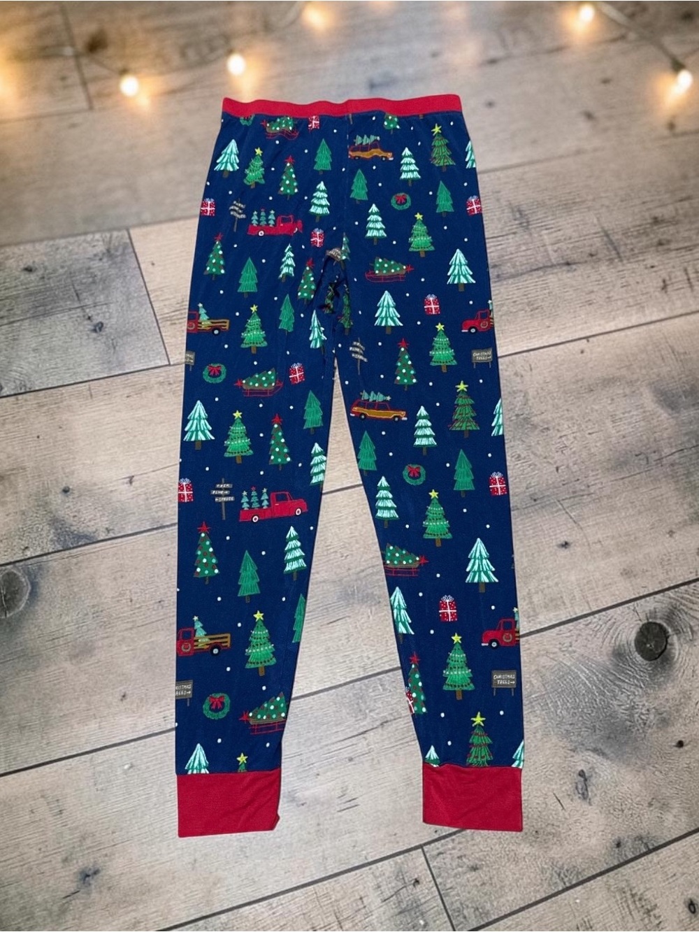 Little Sleepies Holiday Christmas Tree Bamboo Jogger Pajama Pants Kids Size 16